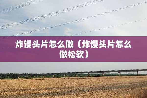 炸馒头片怎么做（炸馒头片怎么做松软）