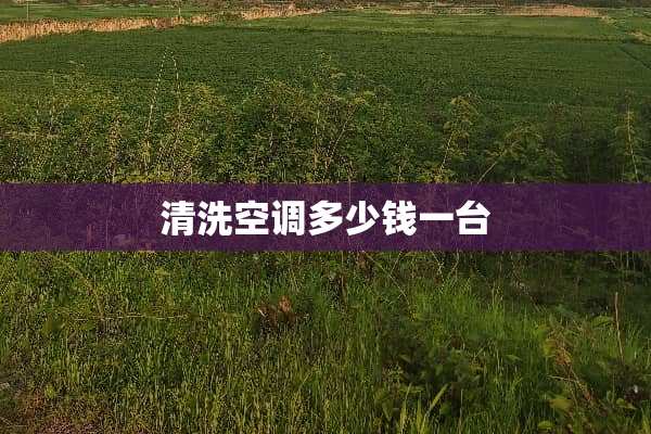 清洗空调多少钱一台