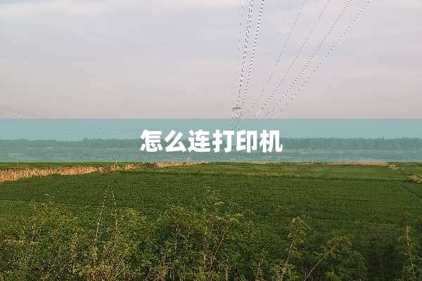 怎么连打印机