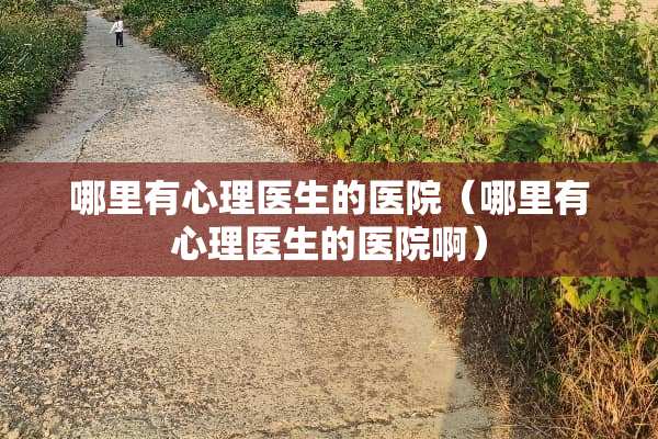 哪里有心理医生的医院（哪里有心理医生的医院啊）