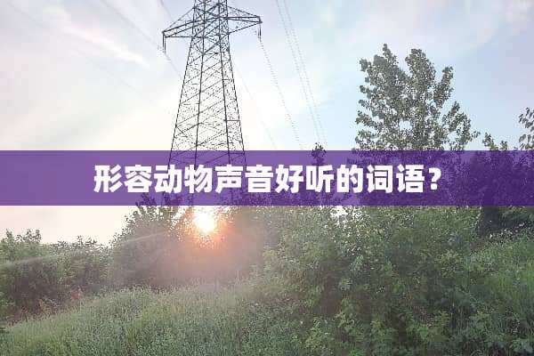 形容动物声音好听的词语？