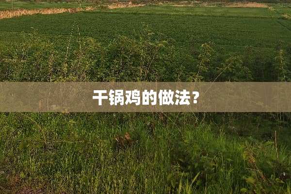 干锅鸡的做法？