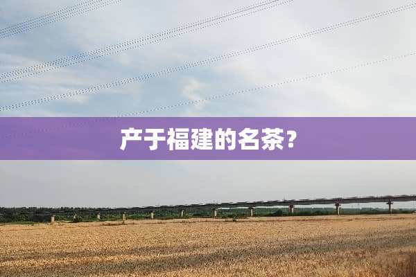 产于福建的名茶？