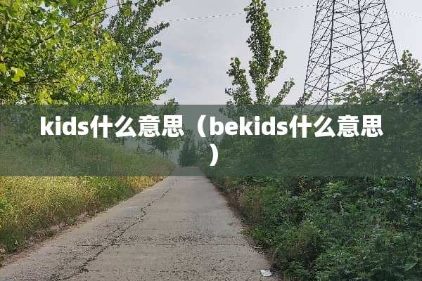 kids什么意思（bekids什么意思）