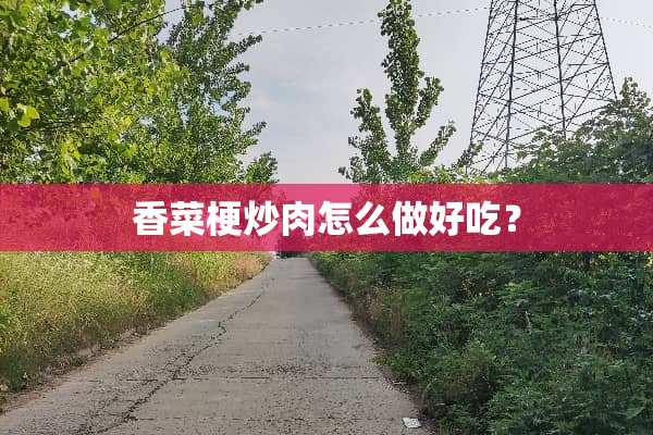 香菜梗炒肉怎么做好吃？