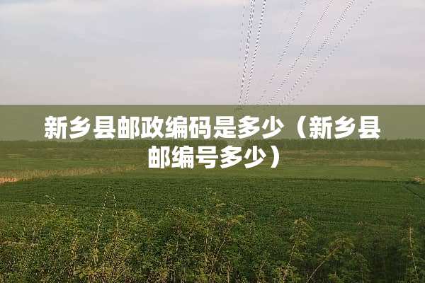 新乡县邮政编码是多少（新乡县邮编号多少）