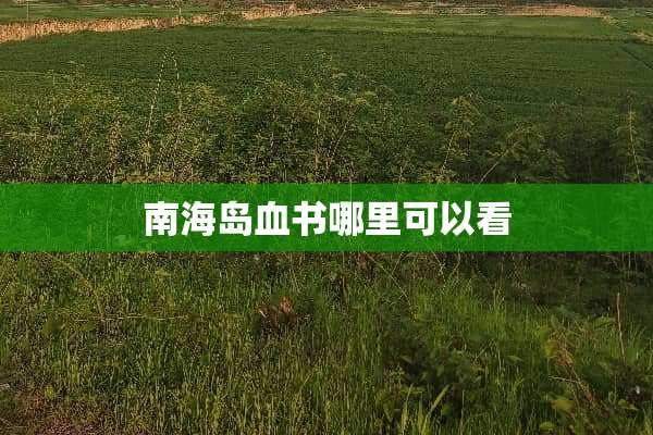 南海岛血书哪里可以看