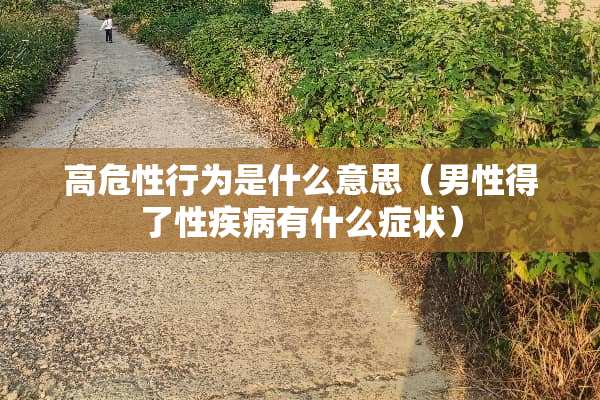 高危性行为是什么意思（男性得了性疾病有什么症状）
