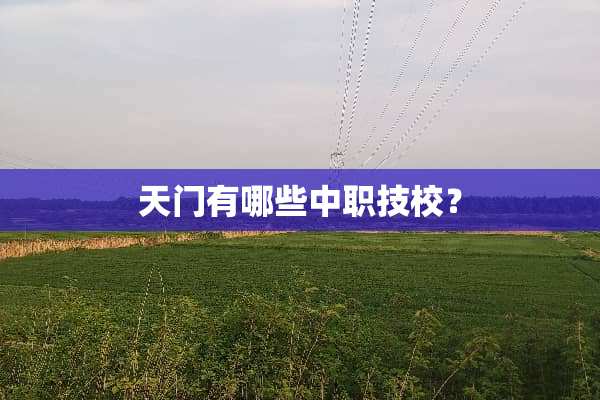 天门有哪些中职技校？