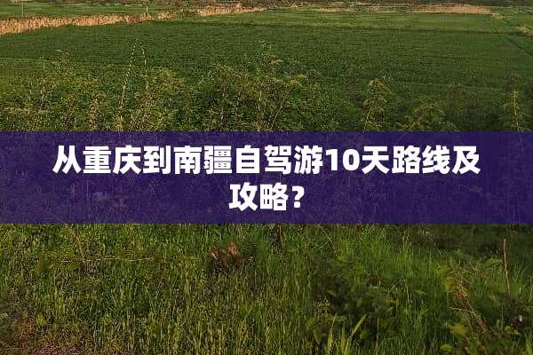 从重庆到南疆自驾游10天路线及攻略？
