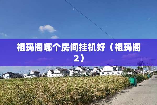 祖玛阁哪个房间挂机好（祖玛阁2）