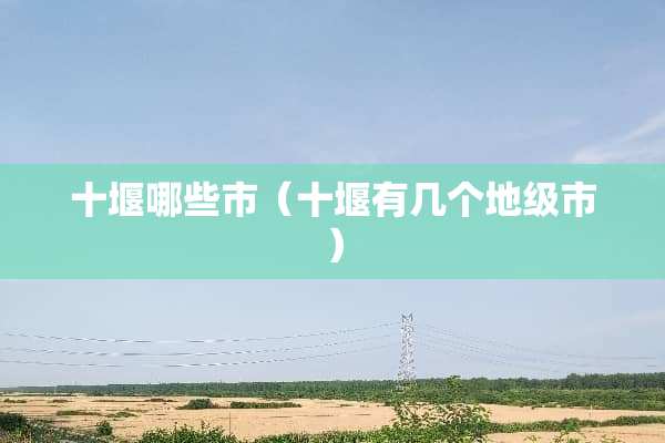 十堰哪些市（十堰有几个地级市）