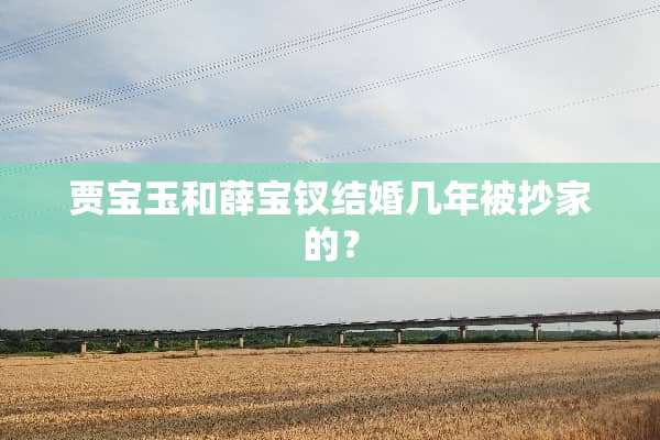 贾宝玉和薛宝钗结婚几年被抄家的？