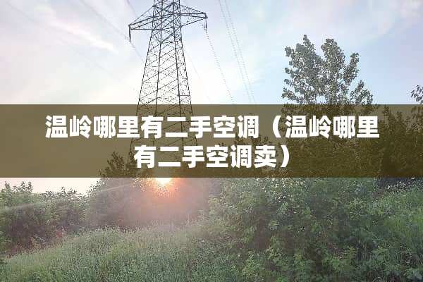 温岭哪里有二手空调（温岭哪里有二手空调卖）