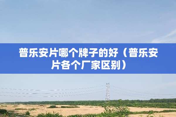 普乐安片哪个牌子的好（普乐安片各个厂家区别）