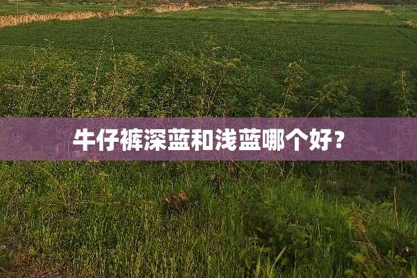 牛仔裤深蓝和浅蓝哪个好？