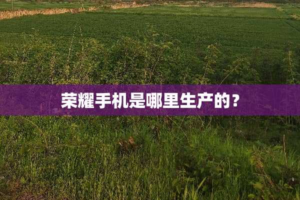 荣耀手机是哪里生产的？
