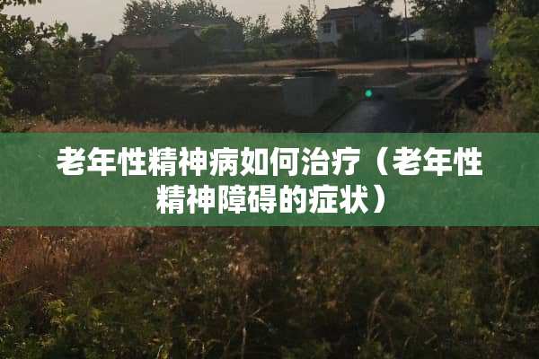 老年性精神病如何治疗（老年性精神障碍的症状）