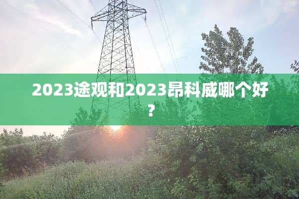 2023途观和2023昂科威哪个好？