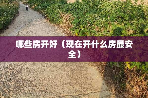 哪些房开好（现在开什么房最安全）