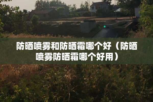 防晒喷雾和防晒霜哪个好（防晒喷雾防晒霜哪个好用）