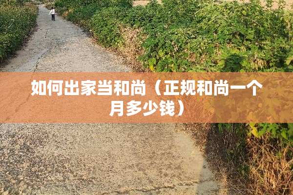 如何出家当和尚（正规和尚一个月多少钱）