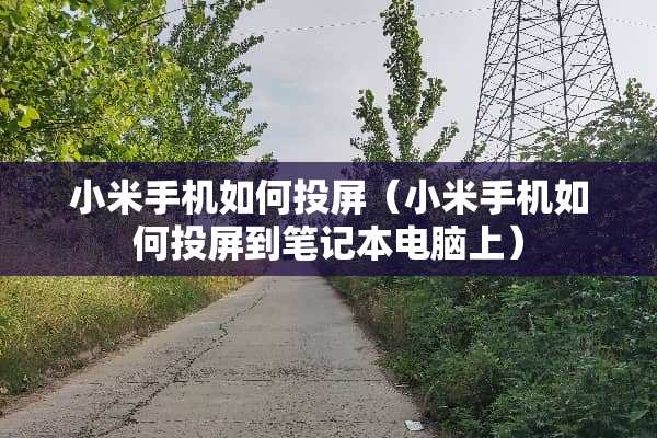 小米手机如何投屏（小米手机如何投屏到笔记本电脑上）