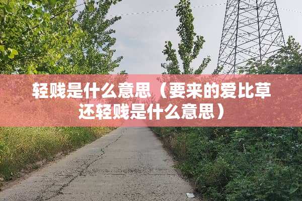 轻贱是什么意思（要来的爱比草还轻贱是什么意思）