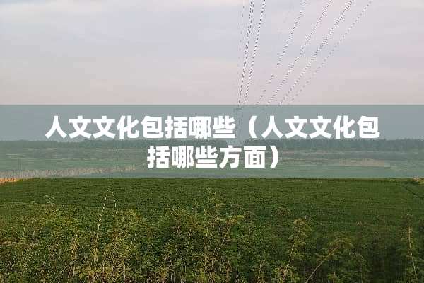 人文文化包括哪些（人文文化包括哪些方面）
