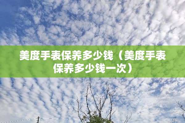 美度手表保养多少钱（美度手表保养多少钱一次）