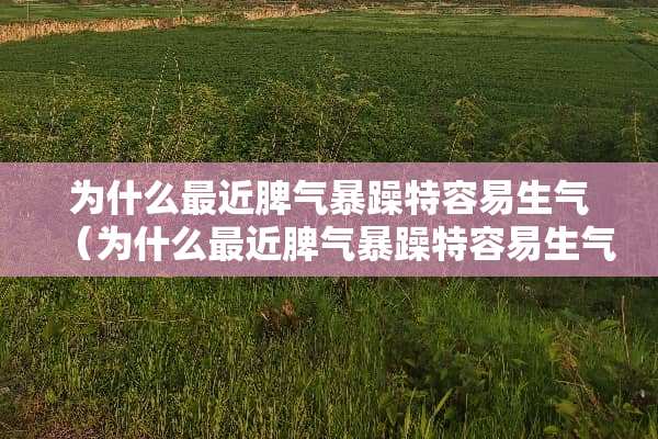 为什么最近脾气暴躁特容易生气（为什么最近脾气暴躁特容易生气天象）