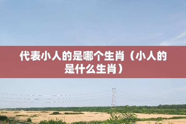 代表小人的是哪个生肖（小人的是什么生肖）