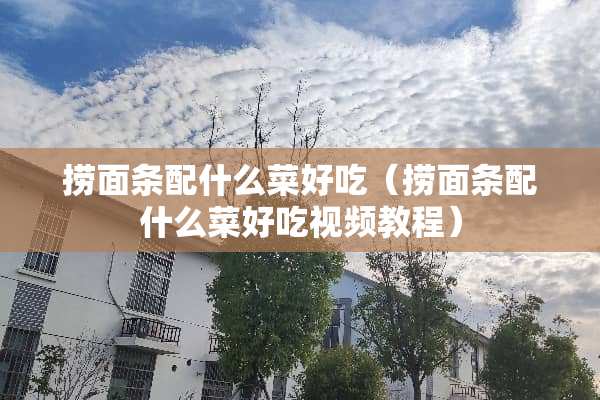 捞面条配什么菜好吃（捞面条配什么菜好吃视频教程）