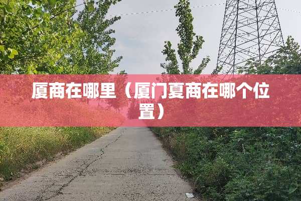 厦商在哪里（厦门夏商在哪个位置）