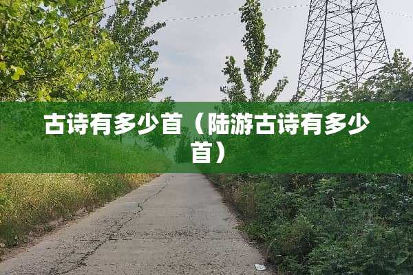 古诗有多少首（陆游古诗有多少首）