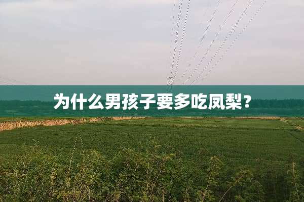 为什么男孩子要多吃凤梨？