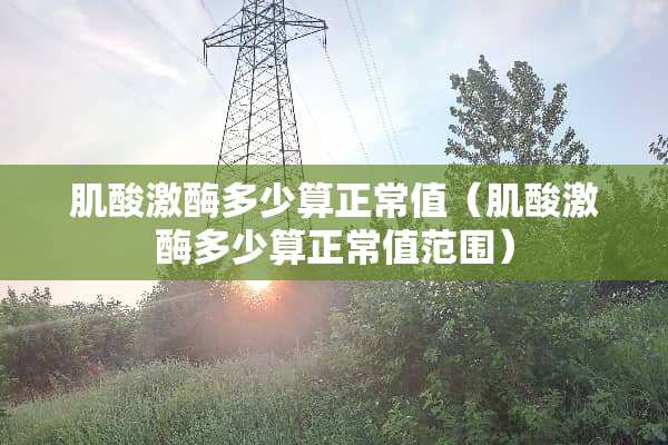 肌酸激酶多少算正常值（肌酸激酶多少算正常值范围）