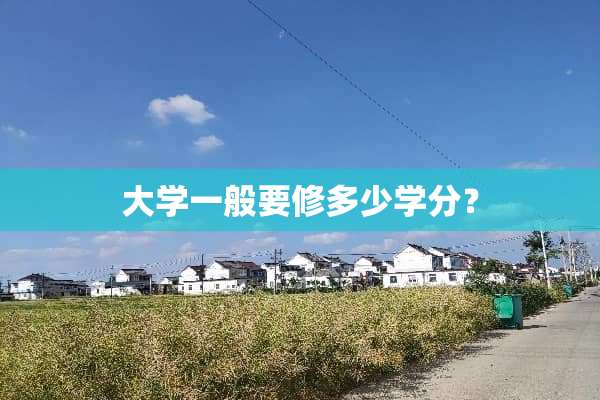 大学一般要修多少学分？
