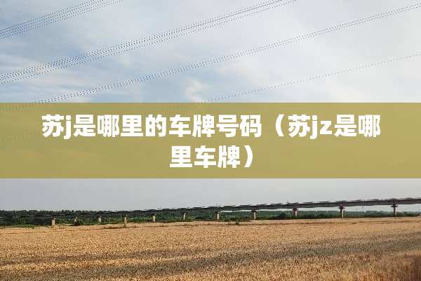 苏j是哪里的***码（苏jz是哪里车牌）