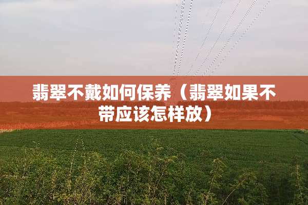 翡翠不戴如何保养（翡翠如果不带应该怎样放）