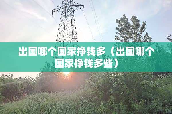 出国哪个国家挣钱多（出国哪个国家挣钱多些）