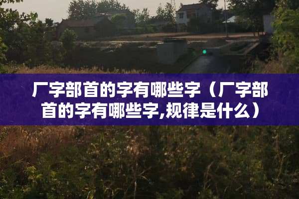厂字部首的字有哪些字（厂字部首的字有哪些字,规律是什么）