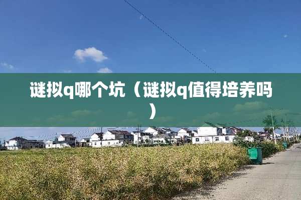 谜拟q哪个坑（谜拟q值得培养吗）