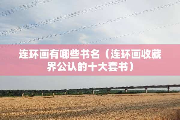 连环画有哪些书名（连环画收藏界公认的十大套书）