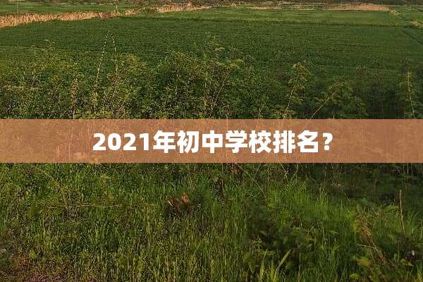 2021年初中学校排名？