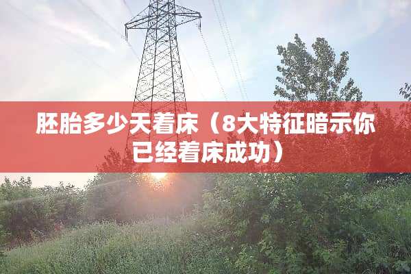 胚胎多少天着床（8大特征暗示你已经着床成功）