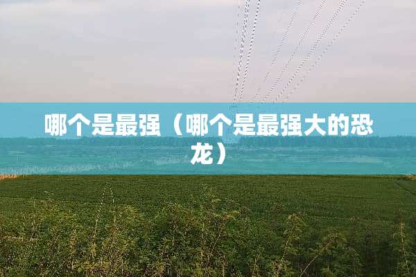 哪个是最强（哪个是最强大的恐龙）