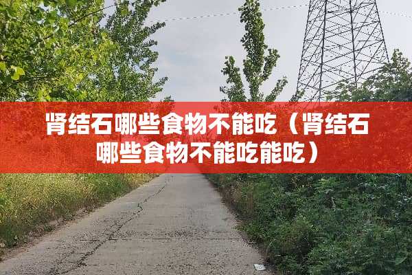 肾结石哪些食物不能吃（肾结石哪些食物不能吃能吃）