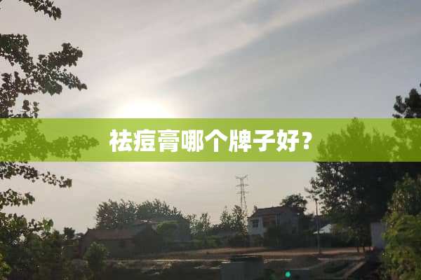 祛痘膏哪个牌子好？