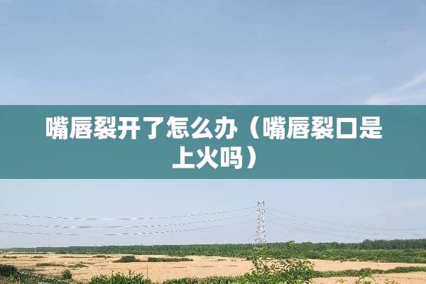 嘴唇裂开了怎么办（嘴唇裂口是上火吗）
